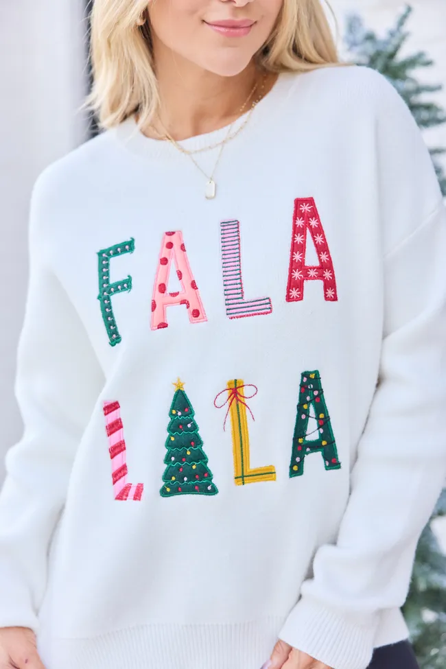 FA LA LA LA Christmas Crewneck Sweater sold by Pink Lily product image thumbnail 4