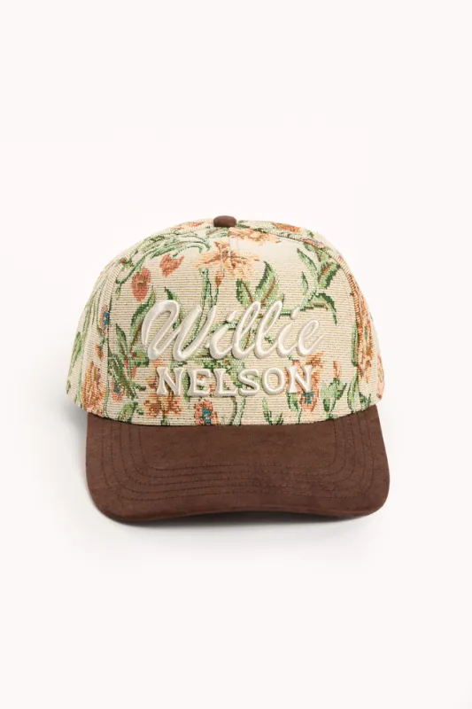 Willie Nelson Tapestry Trucker Hat sold by Pink Lily