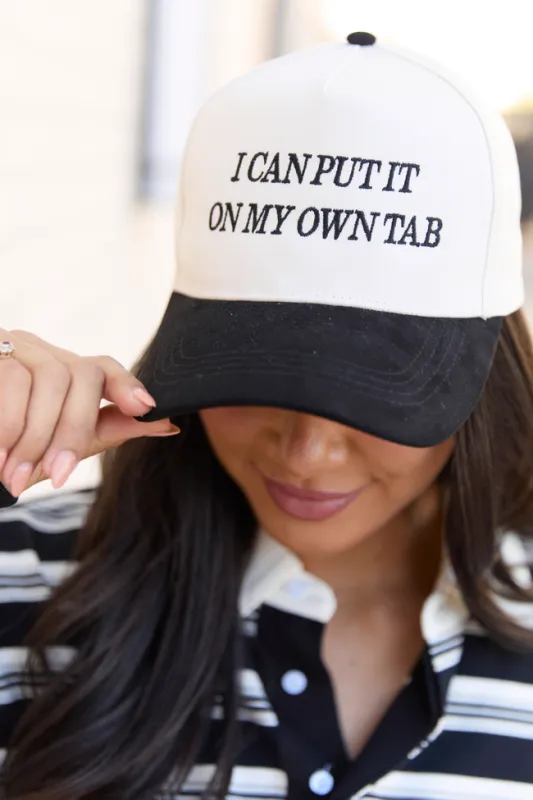 I Can Put It On My Own Tab Trucker Hat sold by Pink Lily