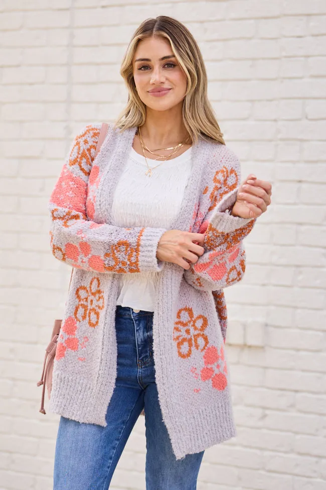 Cindy Boucle Purple Floral Print Cardigan SALE sold by Pink Lily product image thumbnail 3