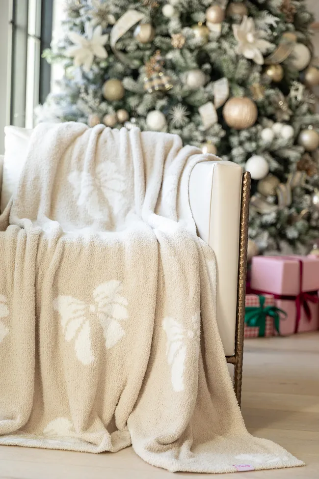 Make Me Believe Take A Bow Natural Blanket sold by Pink Lily product image thumbnail 4