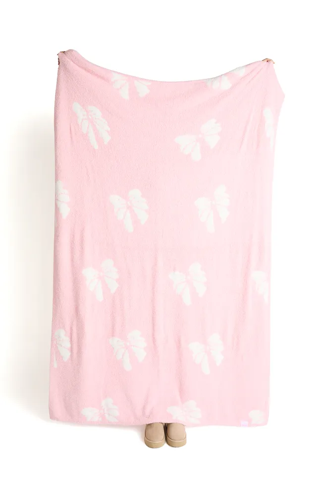 Make Me Believe Take A Bow Pink Blanket sold by Pink Lily product image thumbnail 2
