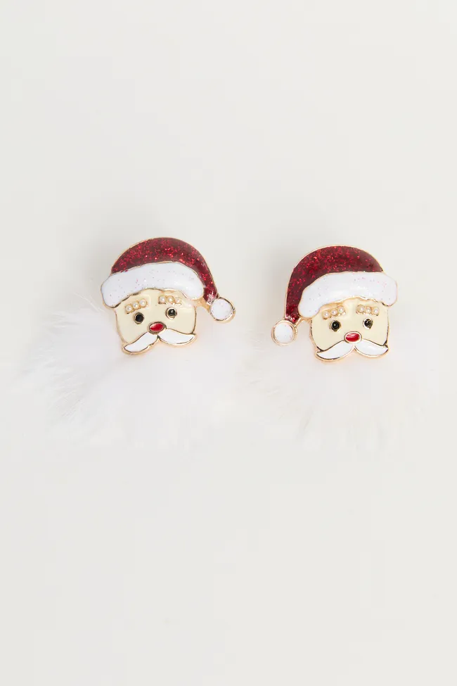 Fuzzy Santa Earrings sold by Pink Lily product image thumbnail 2