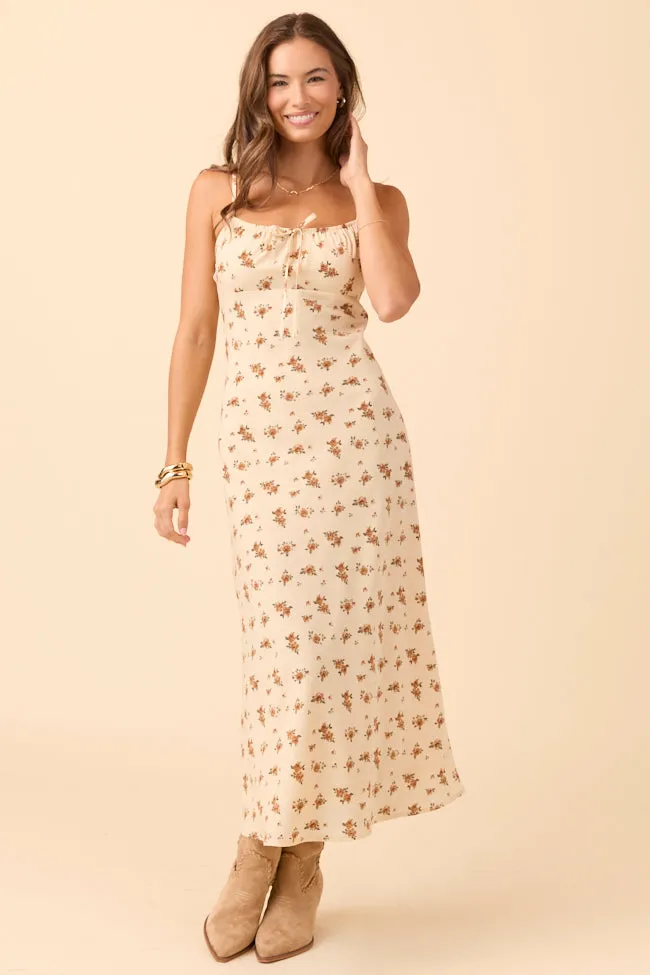 Margot Brown Floral Slip Dress FINAL SALE sold by Pink Lily product image thumbnail 4