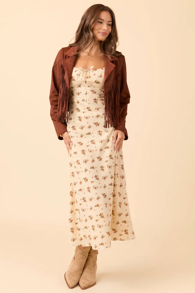 Margot Brown Floral Slip Dress FINAL SALE sold by Pink Lily product image thumbnail 5