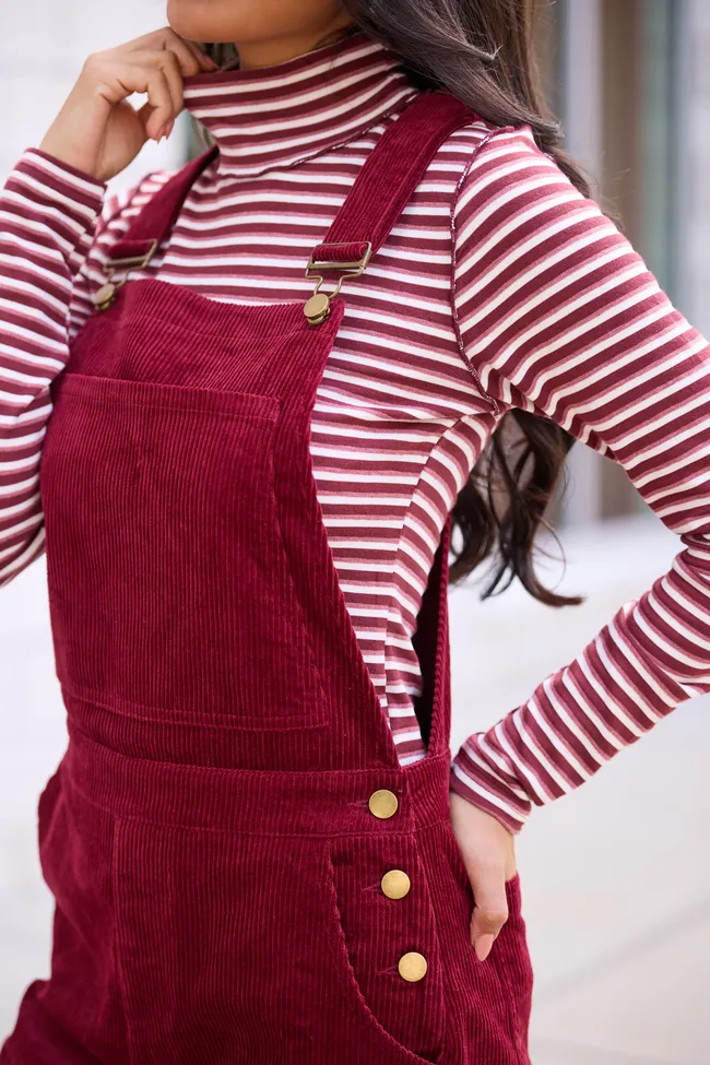 Alden Berry Cord Overalls sold by Pink Lily product image thumbnail 5