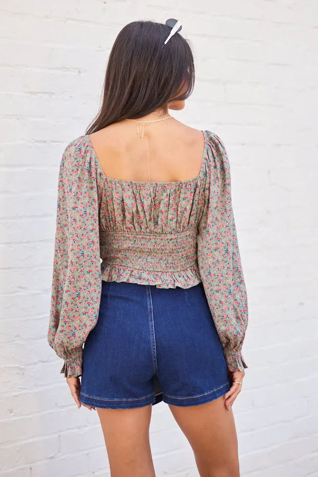 Shalyn Ditsy Floral Smocked Top SALE sold by Pink Lily product image thumbnail 4