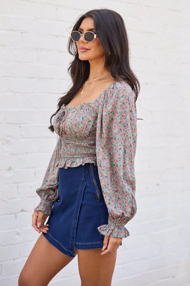 Shalyn Ditsy Floral Smocked Top SALE sold by Pink Lily product image thumbnail 3