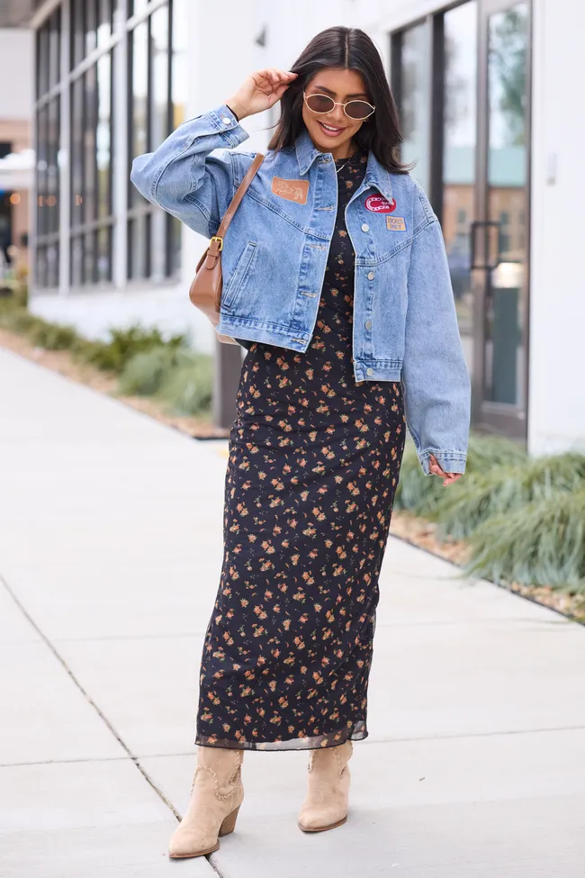 Lorelei Patches Denim Jacket sold by Pink Lily product image thumbnail 3