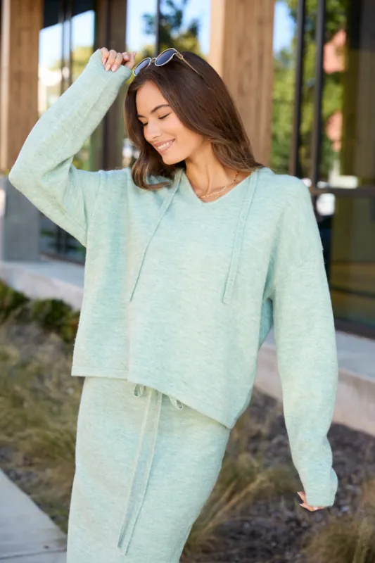 Ever Sage Hoodie Sweater sold by Pink Lily