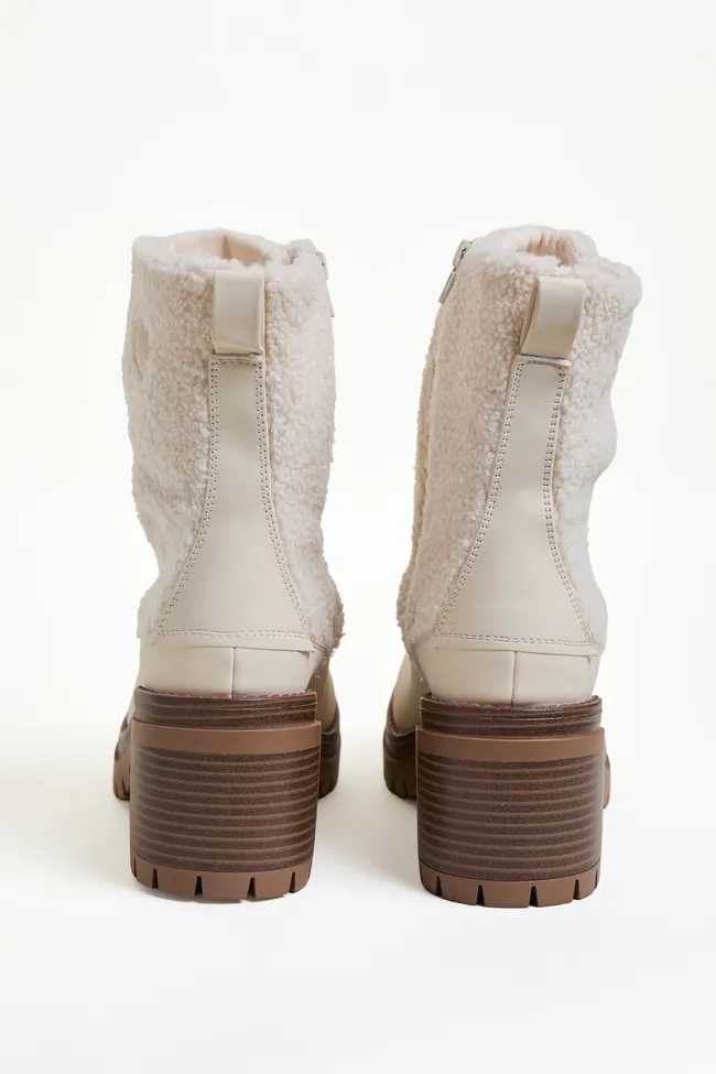 Alpes Ivory Shearling Boots FINAL SALE sold by Pink Lily product image thumbnail 4