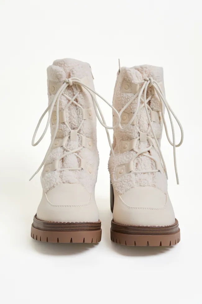 Alpes Ivory Shearling Boots FINAL SALE sold by Pink Lily product image thumbnail 2