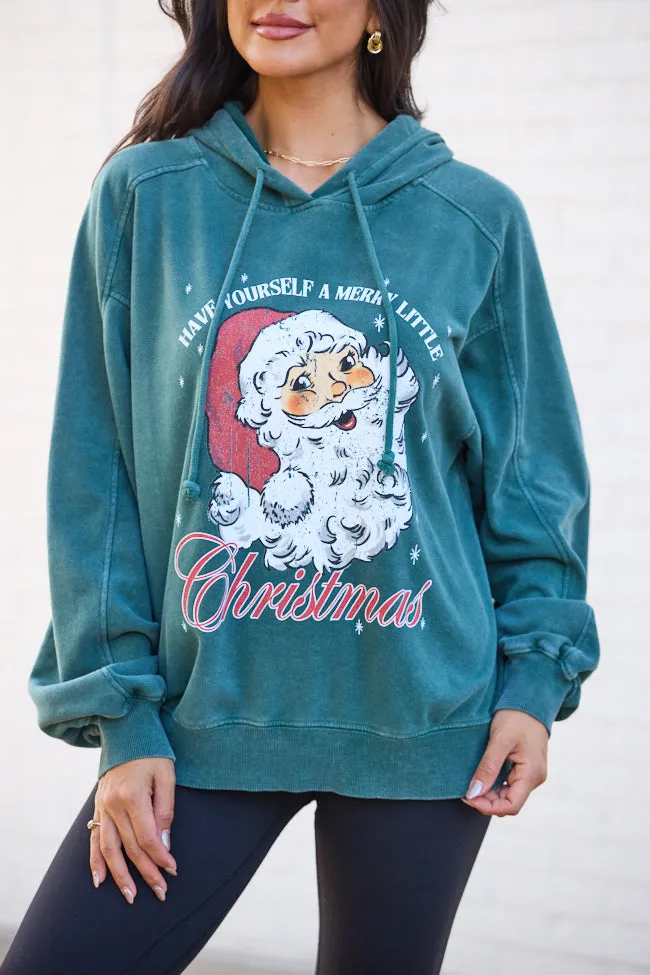 Vintage Santa Dark Green Oversized Graphic Hoodie SALE sold by Pink Lily product image thumbnail 2