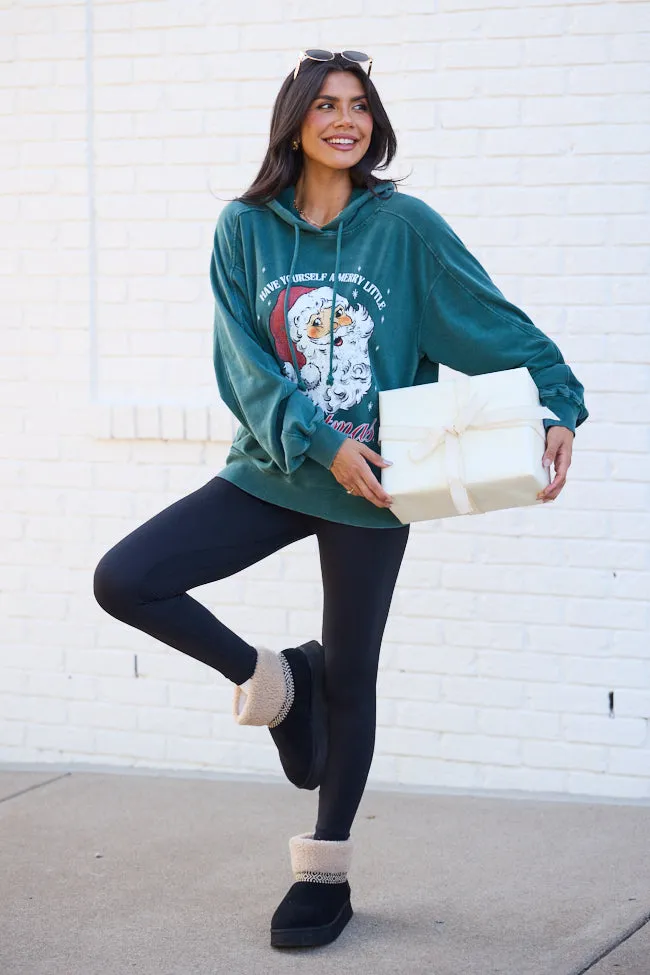 Vintage Santa Dark Green Oversized Graphic Hoodie SALE sold by Pink Lily product image thumbnail 3
