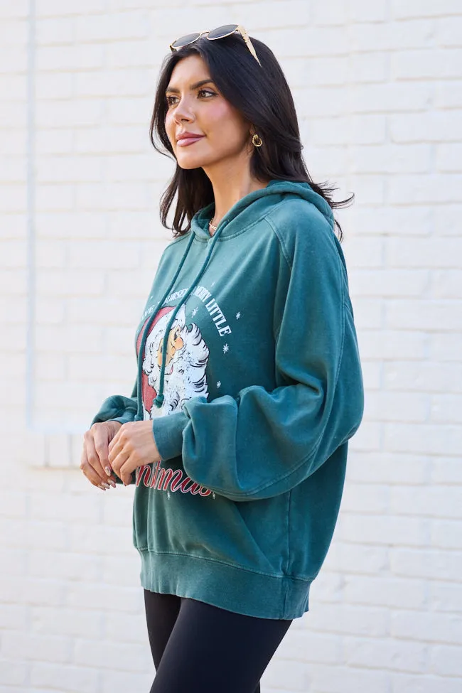 Vintage Santa Dark Green Oversized Graphic Hoodie SALE sold by Pink Lily product image thumbnail 4