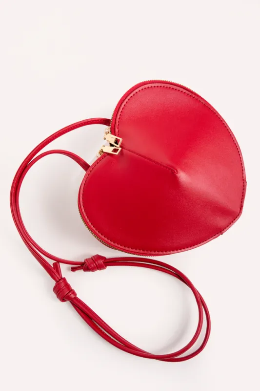 Kelsey Red Heart Handbag sold by Pink Lily