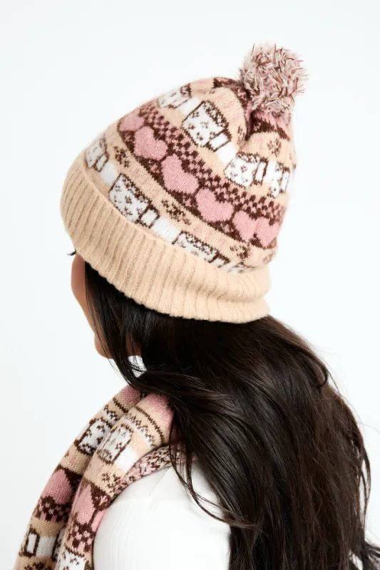 Coffee Break Beanie sold by Pink Lily