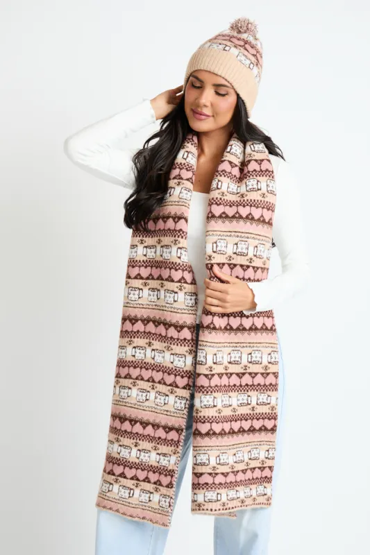 Coffee Break Scarf sold by Pink Lily