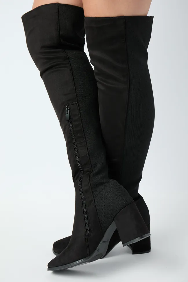Milan Black Over The Knee Boots sold by Pink Lily product image thumbnail 3