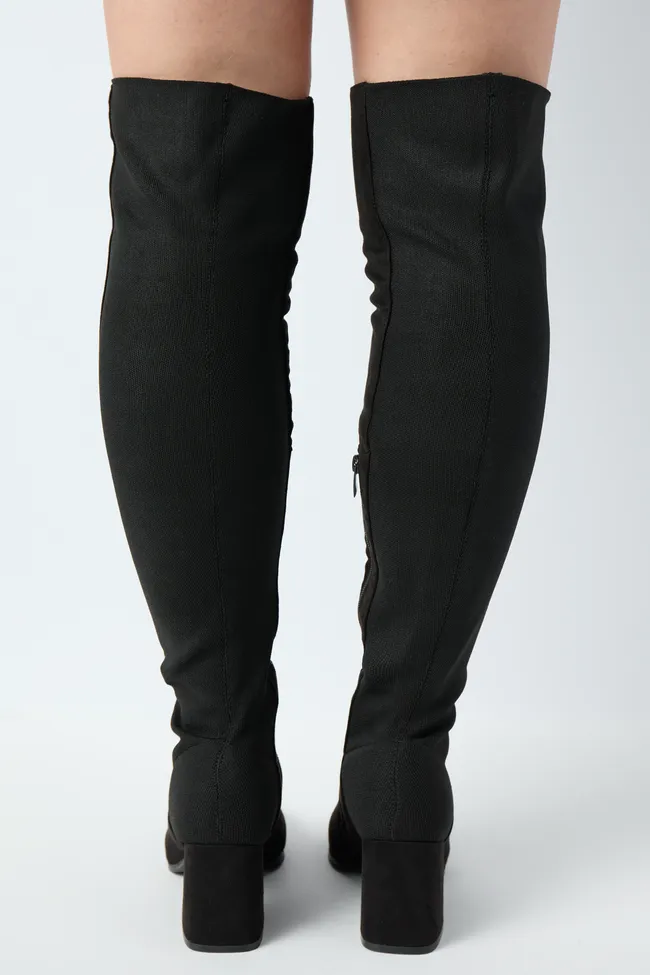 Milan Black Over The Knee Boots sold by Pink Lily product image thumbnail 4