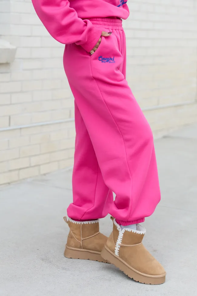 Cowgirl Ski Club Pink Sweatpants FINAL SALE sold by Pink Lily product image thumbnail 3
