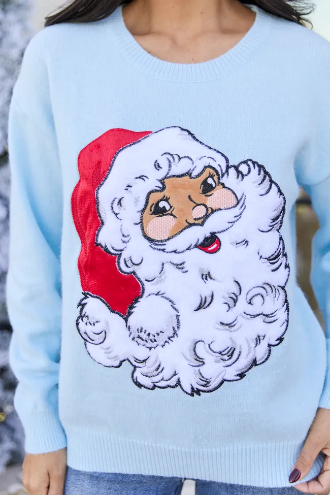 Vintage Santa Blue Crewneck Sweater FINAL SALE sold by Pink Lily product image thumbnail 2