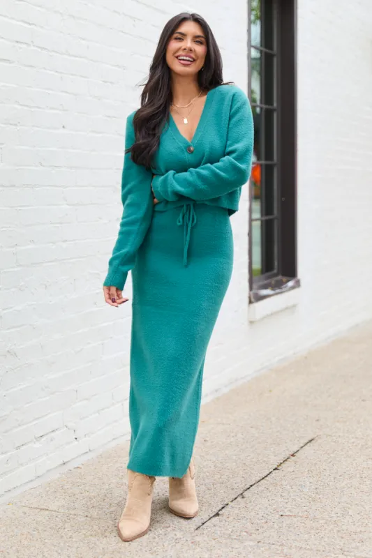 True Forest Sweater Skirt sold by Pink Lily