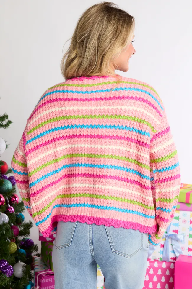 Gema Bright Striped Open Cardigan sold by Pink Lily product image thumbnail 5