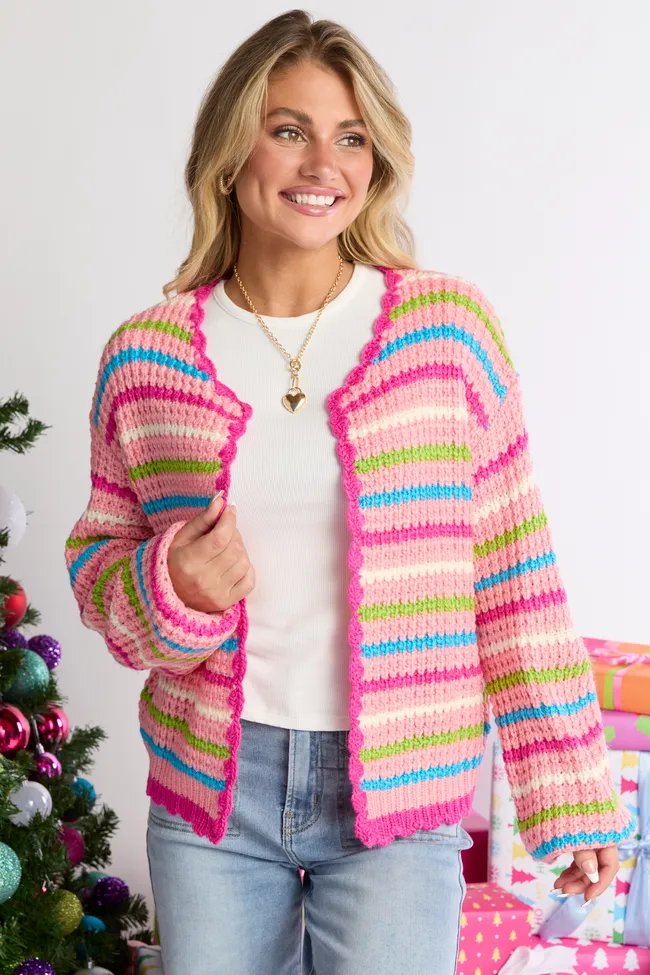 Gema Bright Striped Open Cardigan sold by Pink Lily product image thumbnail 3