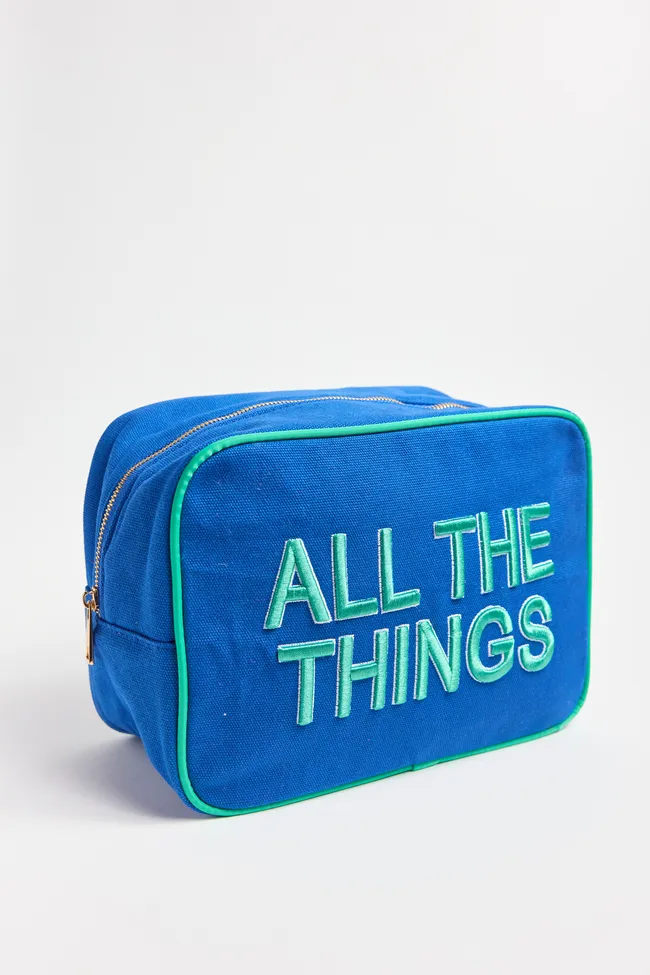 All The Things Blue Cosmetic Bag FINAL SALE sold by Pink Lily product image thumbnail 3