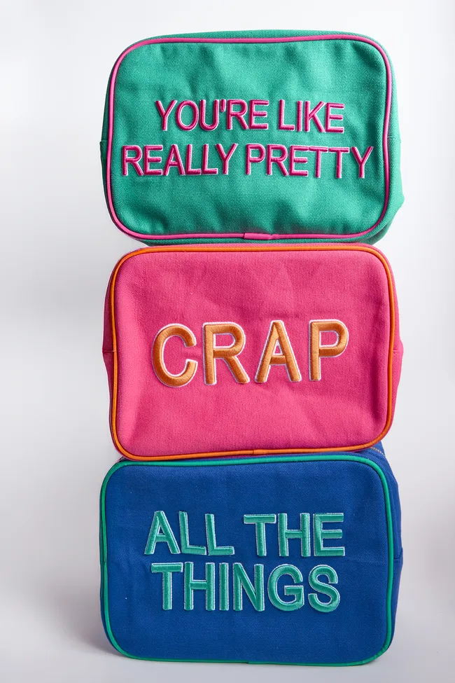 All The Things Blue Cosmetic Bag FINAL SALE sold by Pink Lily product image thumbnail 2