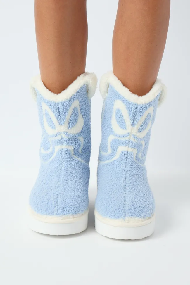 Tyla White Bow Shearling Boot Slippers FINAL SALE sold by Pink Lily product image thumbnail 2