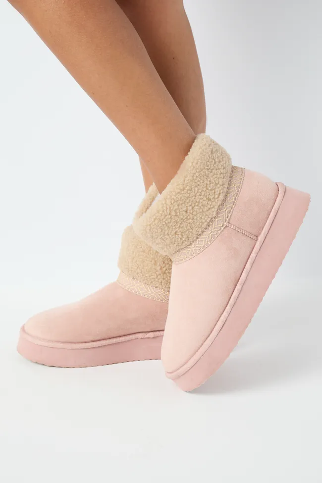 Payton Blush Platform Boots FINAL SALE sold by Pink Lily product image thumbnail 2