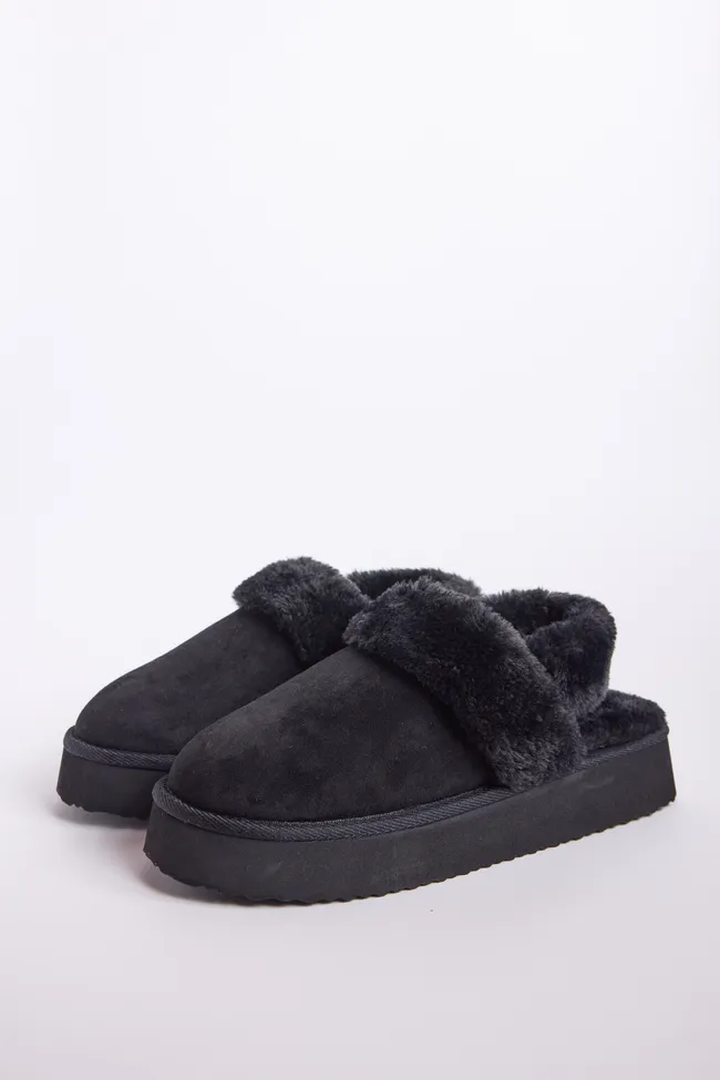 Greer Black Slingback Platform Slippers FINAL SALE sold by Pink Lily product image thumbnail 3