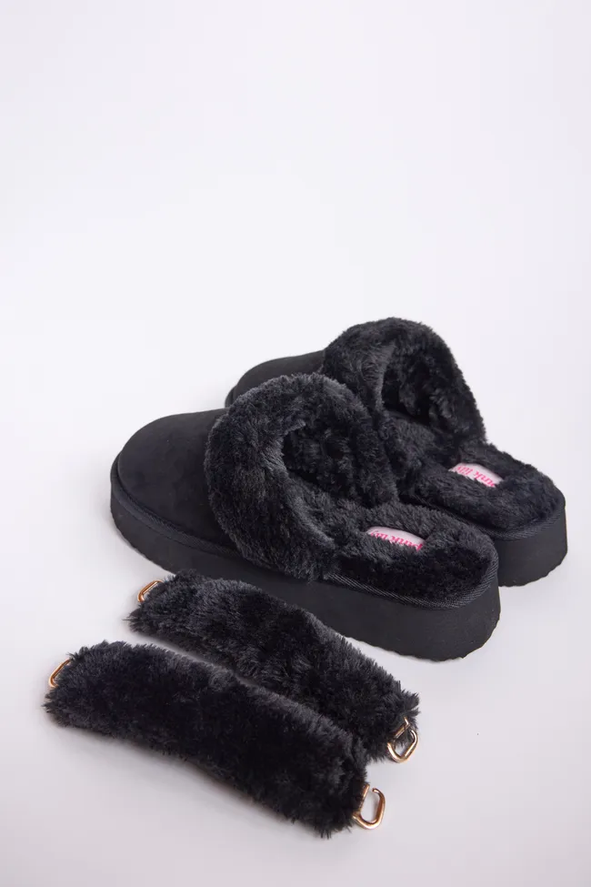 Greer Black Slingback Platform Slippers FINAL SALE sold by Pink Lily product image thumbnail 4