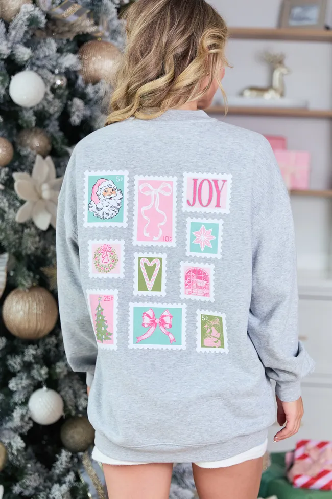 Dear Santa Light Grey Graphic Sweatshirt sold by Pink Lily product image thumbnail 3