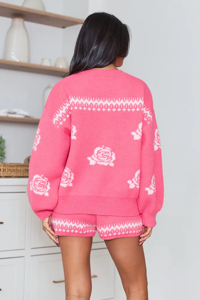 Elsi Coral Rose Sweater FINAL SALE sold by Pink Lily product image thumbnail 5