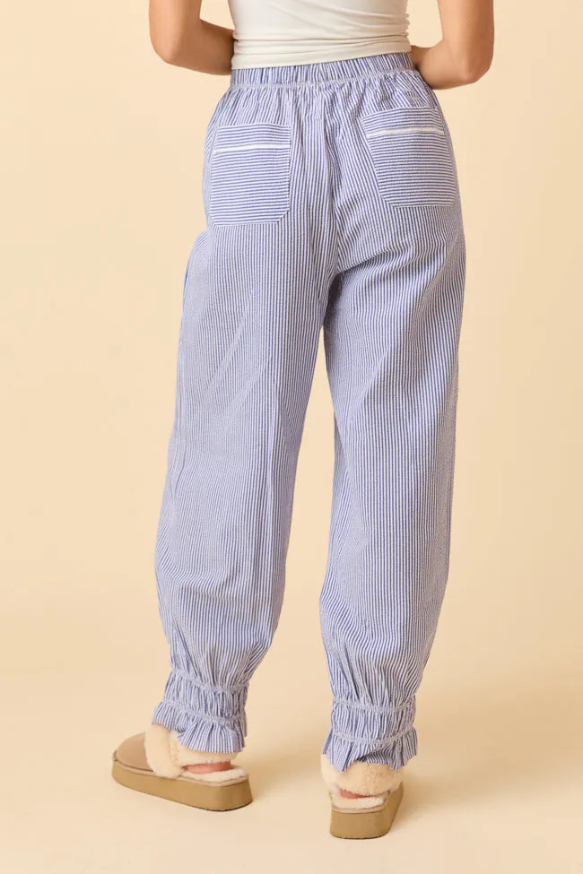 Veda Navy Blue Striped Pajama Pants sold by Pink Lily product image thumbnail 4