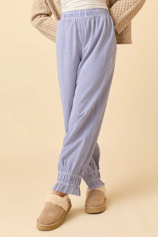 Veda Navy Blue Striped Pajama Pants sold by Pink Lily