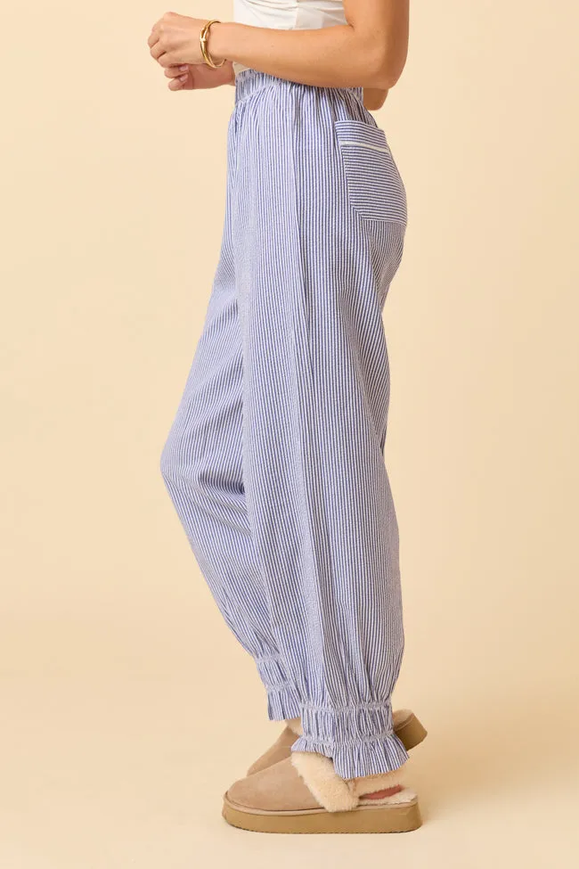 Veda Navy Blue Striped Pajama Pants sold by Pink Lily product image thumbnail 3