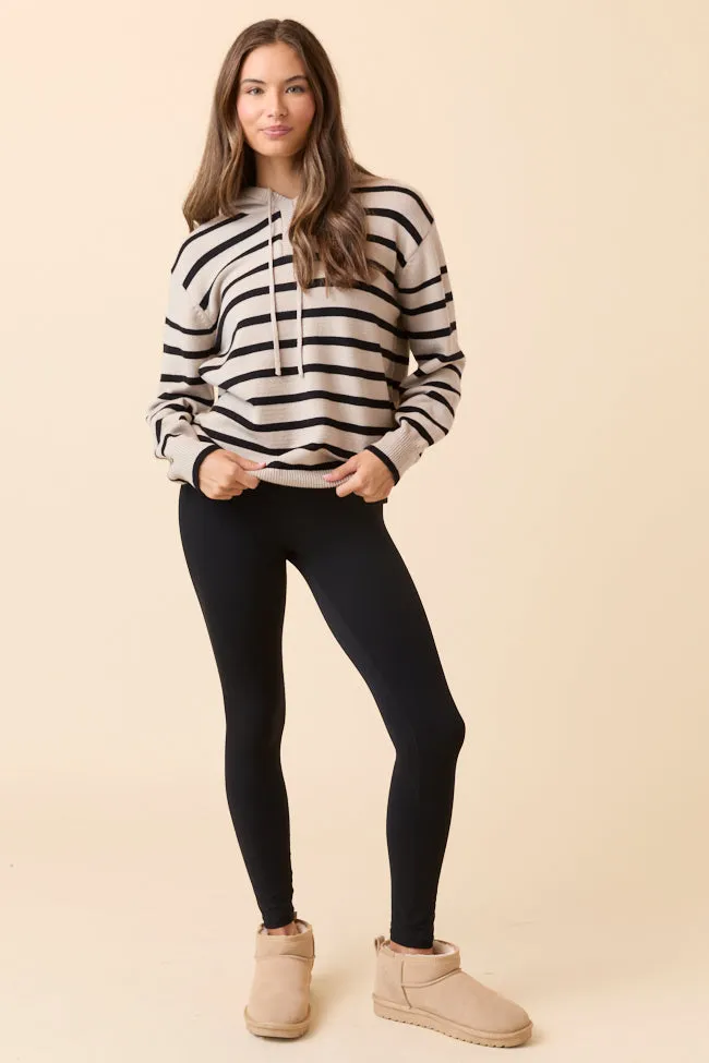 Blanche Tan And Black Striped Hoodie sold by Pink Lily product image thumbnail 2