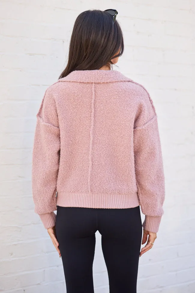 Bodhi Pink Boucle Full Zip Jacket sold by Pink Lily product image thumbnail 4