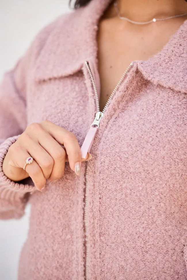 Bodhi Pink Boucle Full Zip Jacket sold by Pink Lily product image thumbnail 5