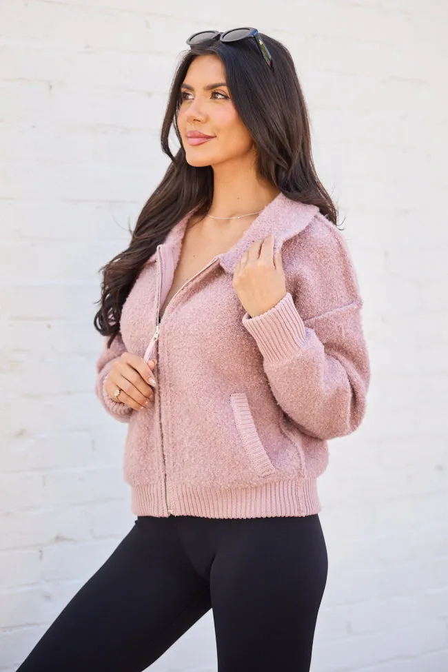 Bodhi Pink Boucle Full Zip Jacket sold by Pink Lily product image thumbnail 3
