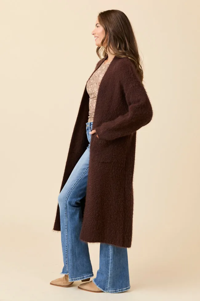 Laken Solid Brown Sweater Coat Emily Fauver X Pink Lily sold by Pink Lily product image thumbnail 5