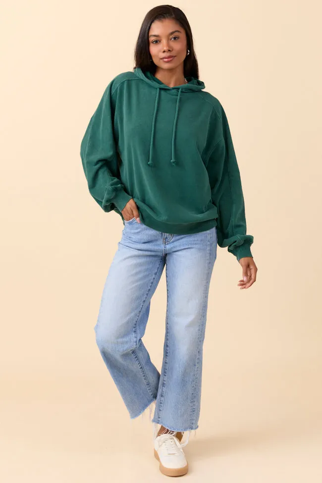 Tammie Dark Green Long Sleeve Oversized Hoodie SALE sold by Pink Lily product image thumbnail 2