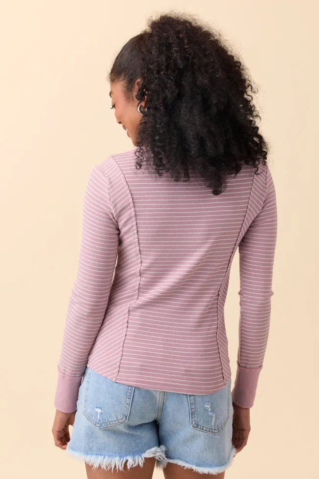 Phoebe Pink and White Striped Long Sleeve Knit Top sold by Pink Lily product image thumbnail 4