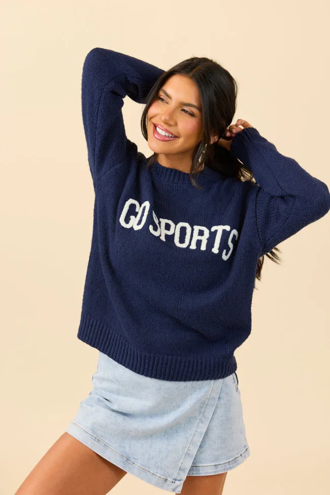 Tatum Go Sports Navy Blue Sweater FINAL SALE sold by Pink Lily product image thumbnail 3