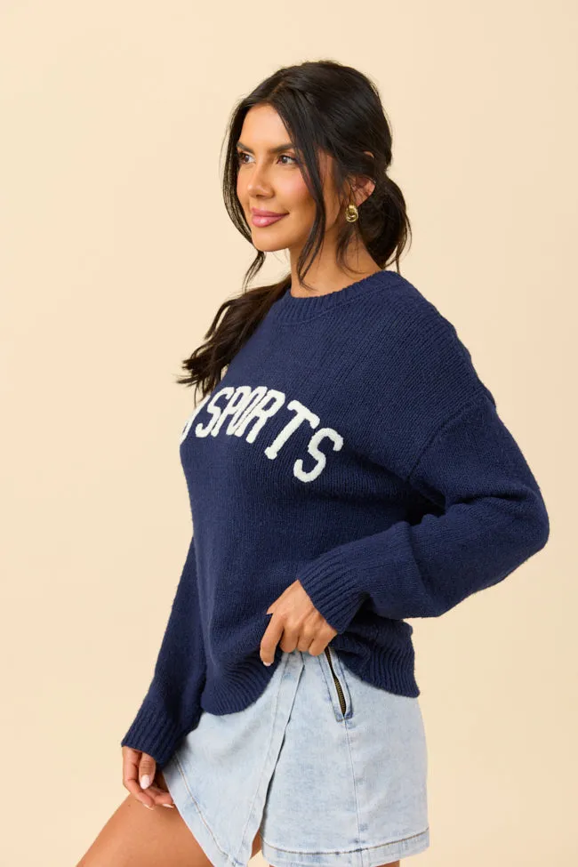 Tatum Go Sports Navy Blue Sweater FINAL SALE sold by Pink Lily product image thumbnail 5