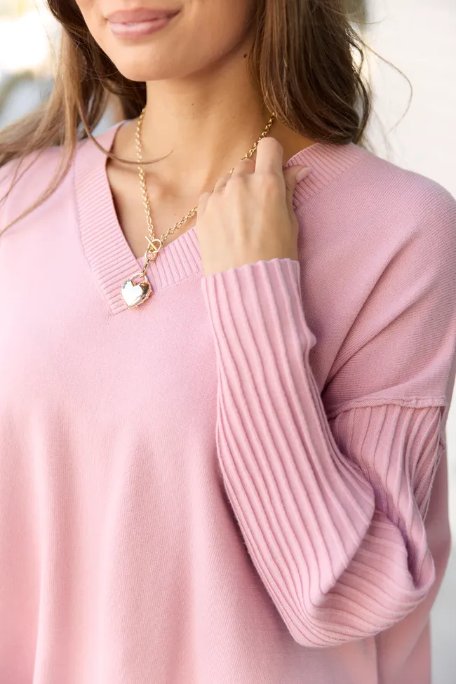 Mariah Pink Relaxed Long Sleeve Pullover Tunic SALE sold by Pink Lily product image thumbnail 5